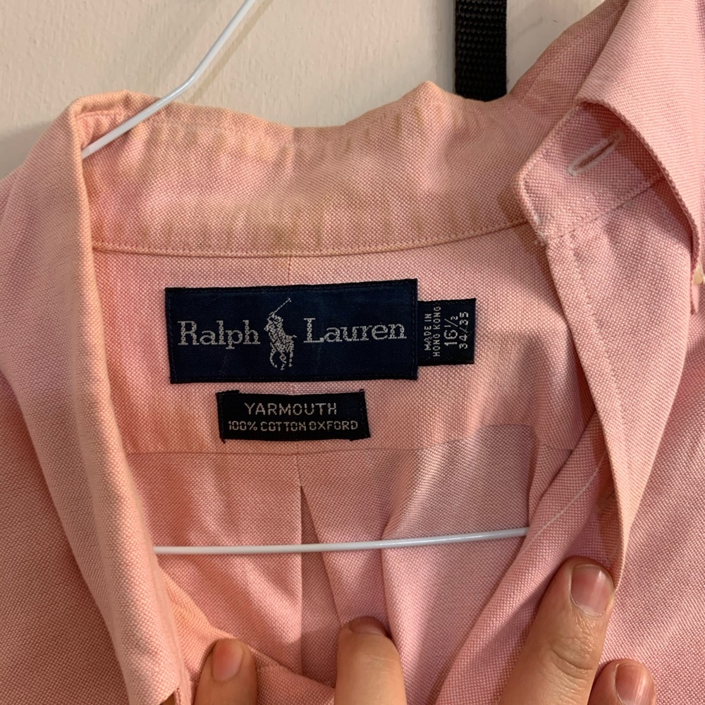 Ralph Lauren pink shirt button down large